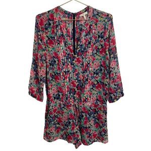 Joie Amara C Romper Floral Silk Size Small